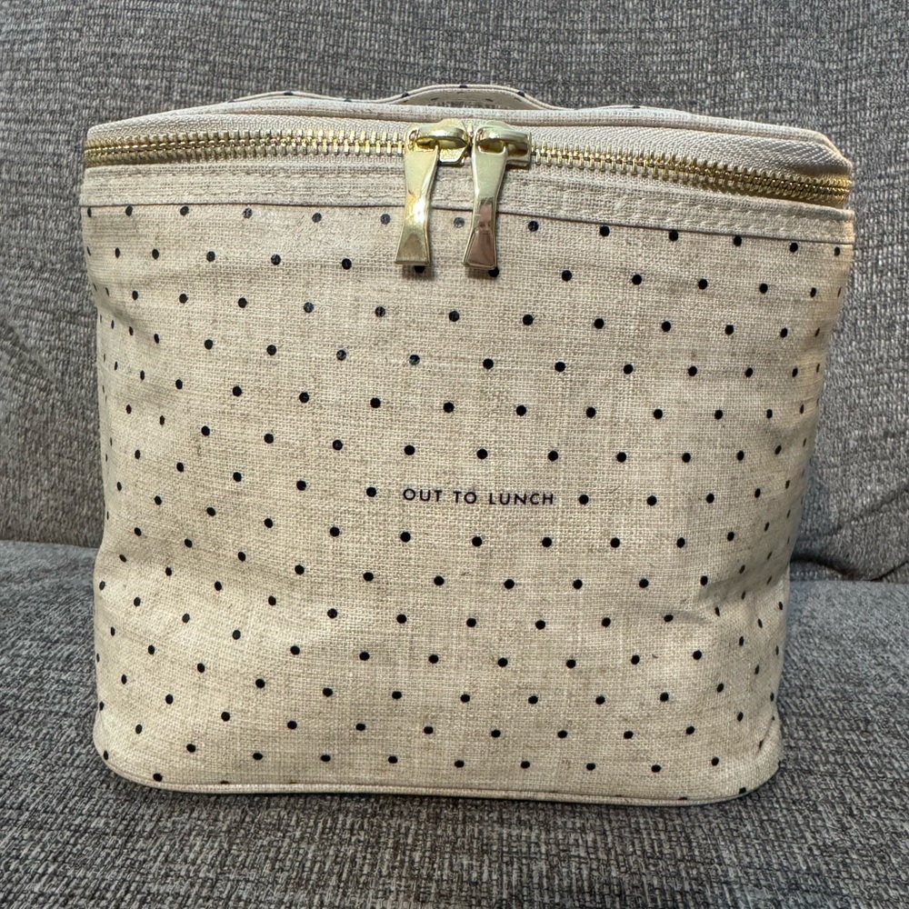 Kate Spade Beige Polka Dot Lunch Bag